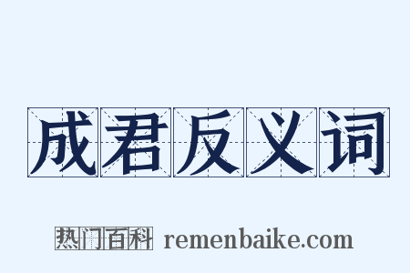 成君反义词是什么意思的图片